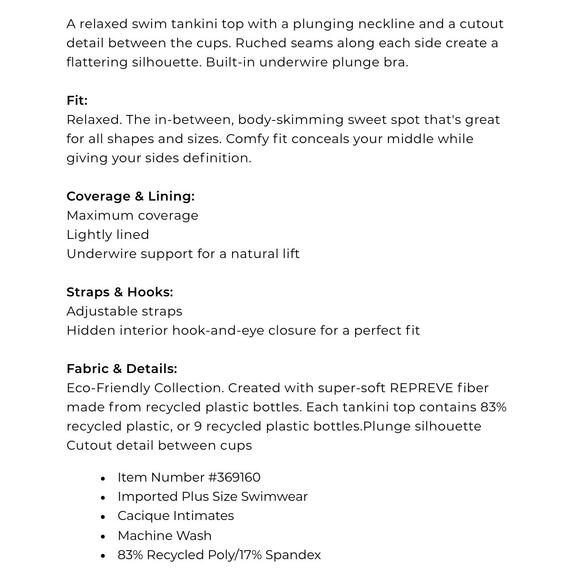 Cacique Green Black Python Snakeskin Underwire Tankini Swim Top 46DD 46 New - Picture 14 of 14